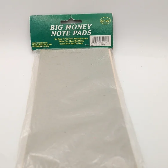 Vintage Big Money Note Pads 1995 - Picture 3 of 3